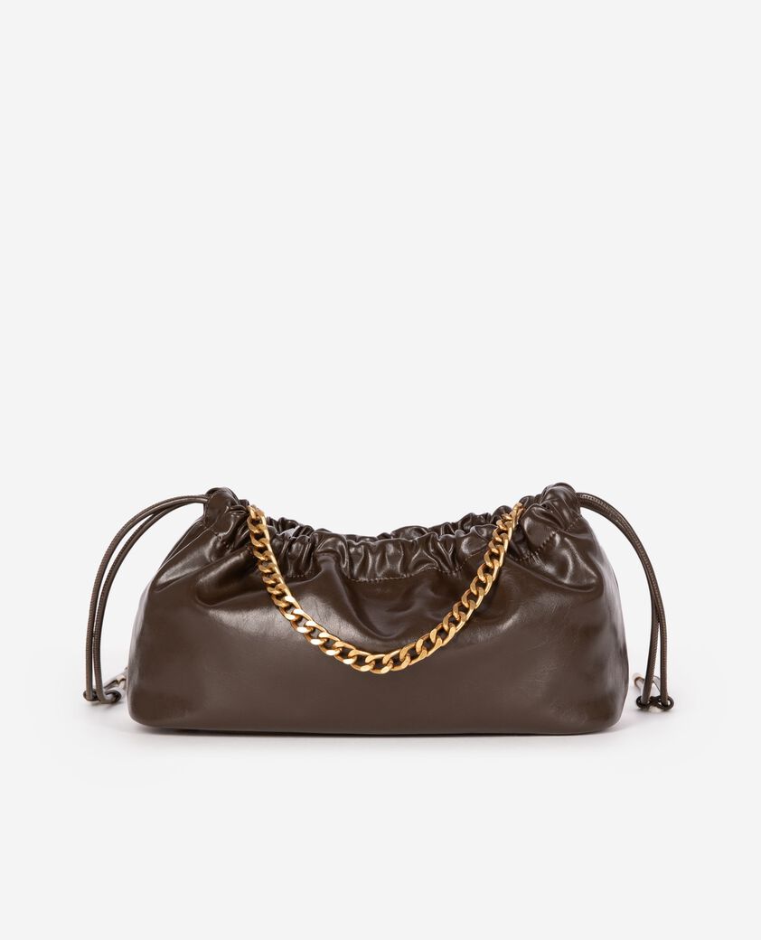 The Kooples DAMEN BROWN taylor-tasche aus recyceltem leder in braun
