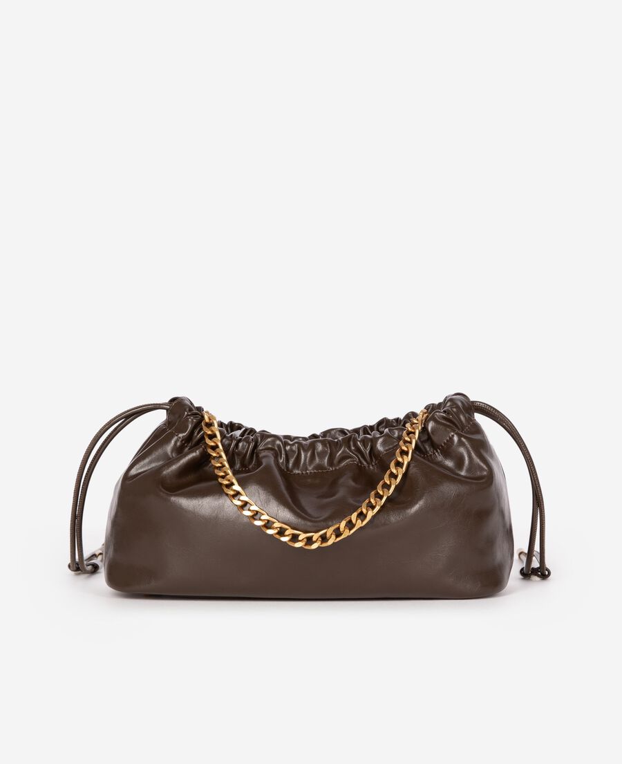 The Kooples F BROWN brown recycled leather taylor bag