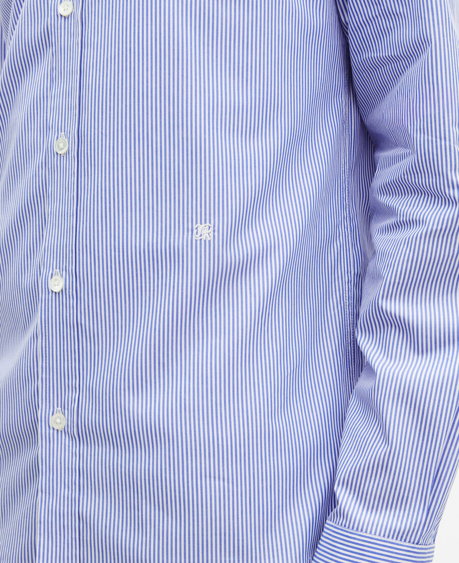 The Kooples HOMME BLUE WHITE chemise &agrave; rayures blanche et bleue