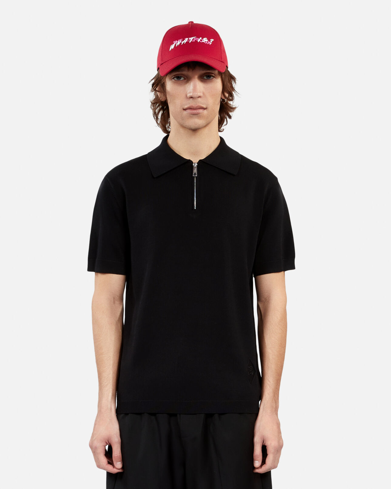 The Kooples UNISEX RUBIS rote kappe mit „what is“-schriftzug