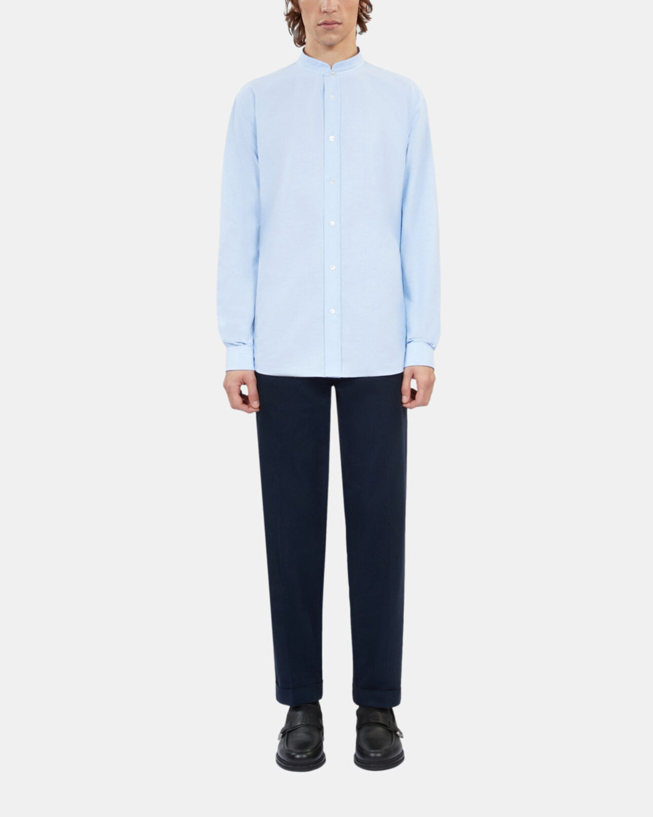The Kooples HERREN LIGHT BLUE himmelblaues oxford-hemd