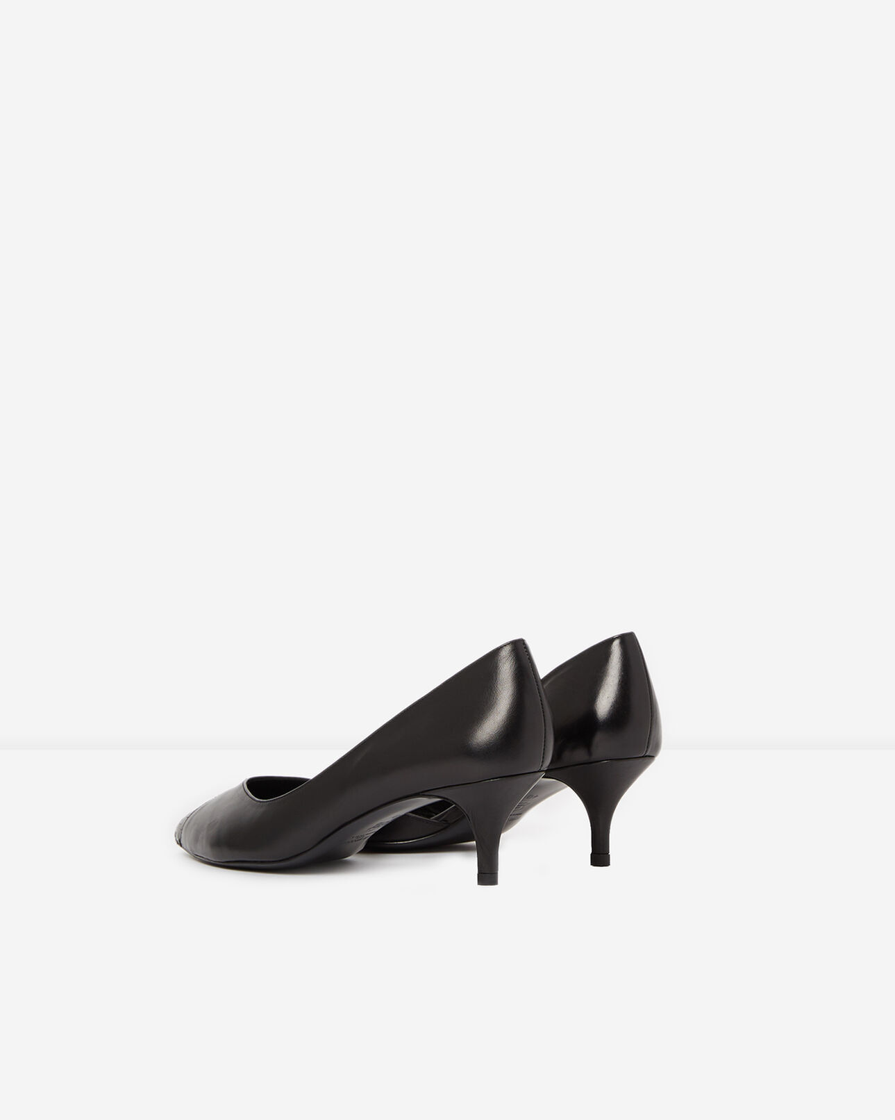 The Kooples FEMME BLACK escarpins en cuir noir à petits talons