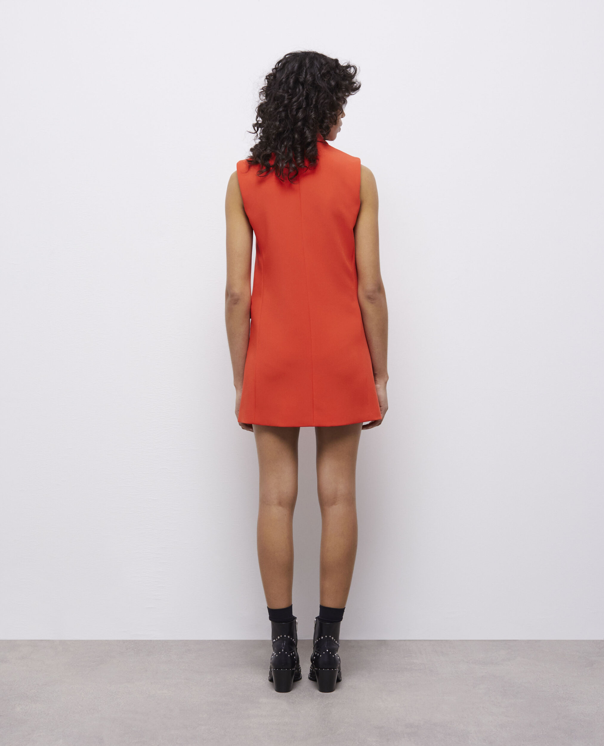 Robe type tailleur courte orange, ORANGE, hi-res image number null