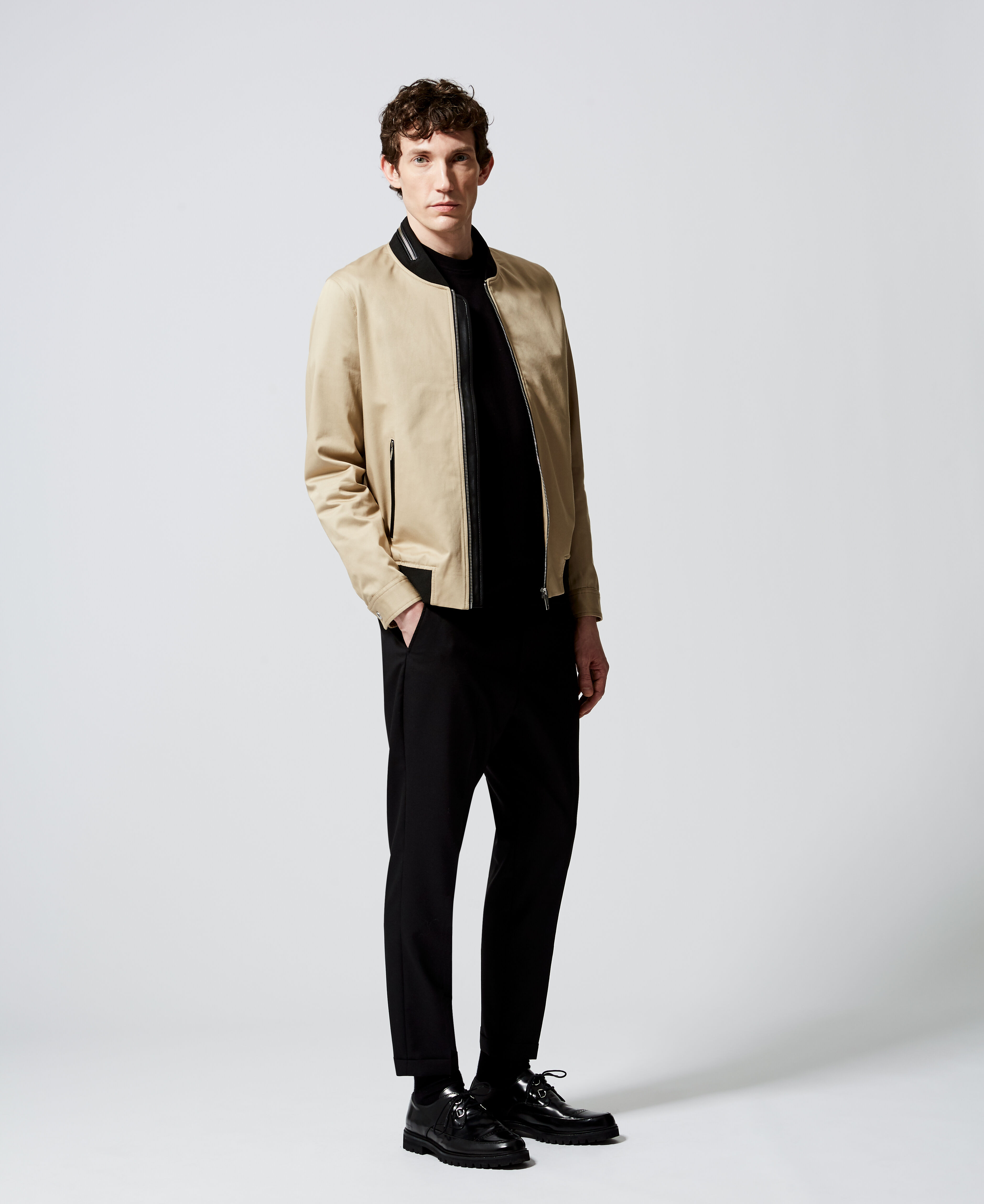 Beige cotton jacket new arrivals