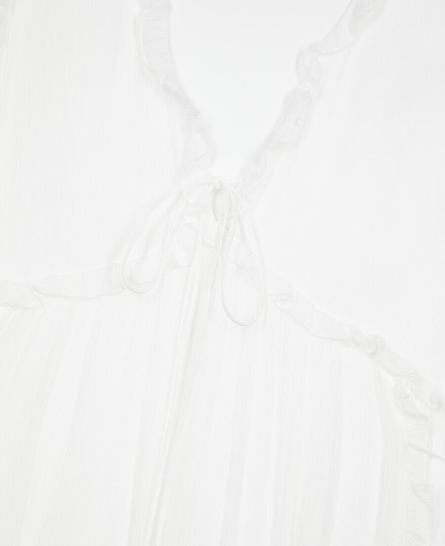 The Kooples WOMEN ECRU short ecru dress with ruffles