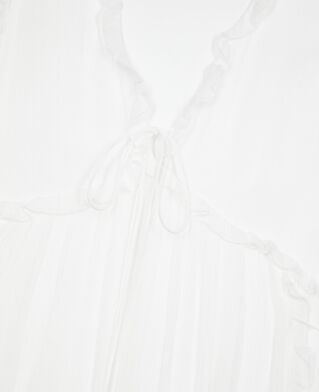 The Kooples DAMEN ECRU ecrufarbenes kurzes kleid mit rüschen
