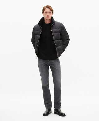 The Kooples MEN STONE down jacket with gray fur-effect collar