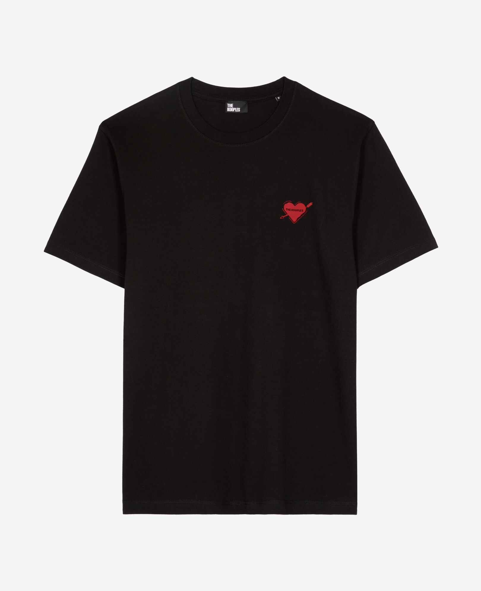 The Kooples HERREN BLACK schwarzes t-shirt mit beflockung