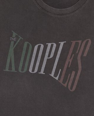 The Kooples H BLACK WASHED the kooples black t-shirt with faded screen print