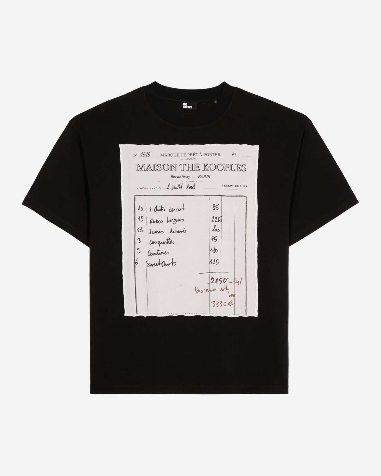 The Kooples HERREN BLACK WASHED loose t-shirt schwarz