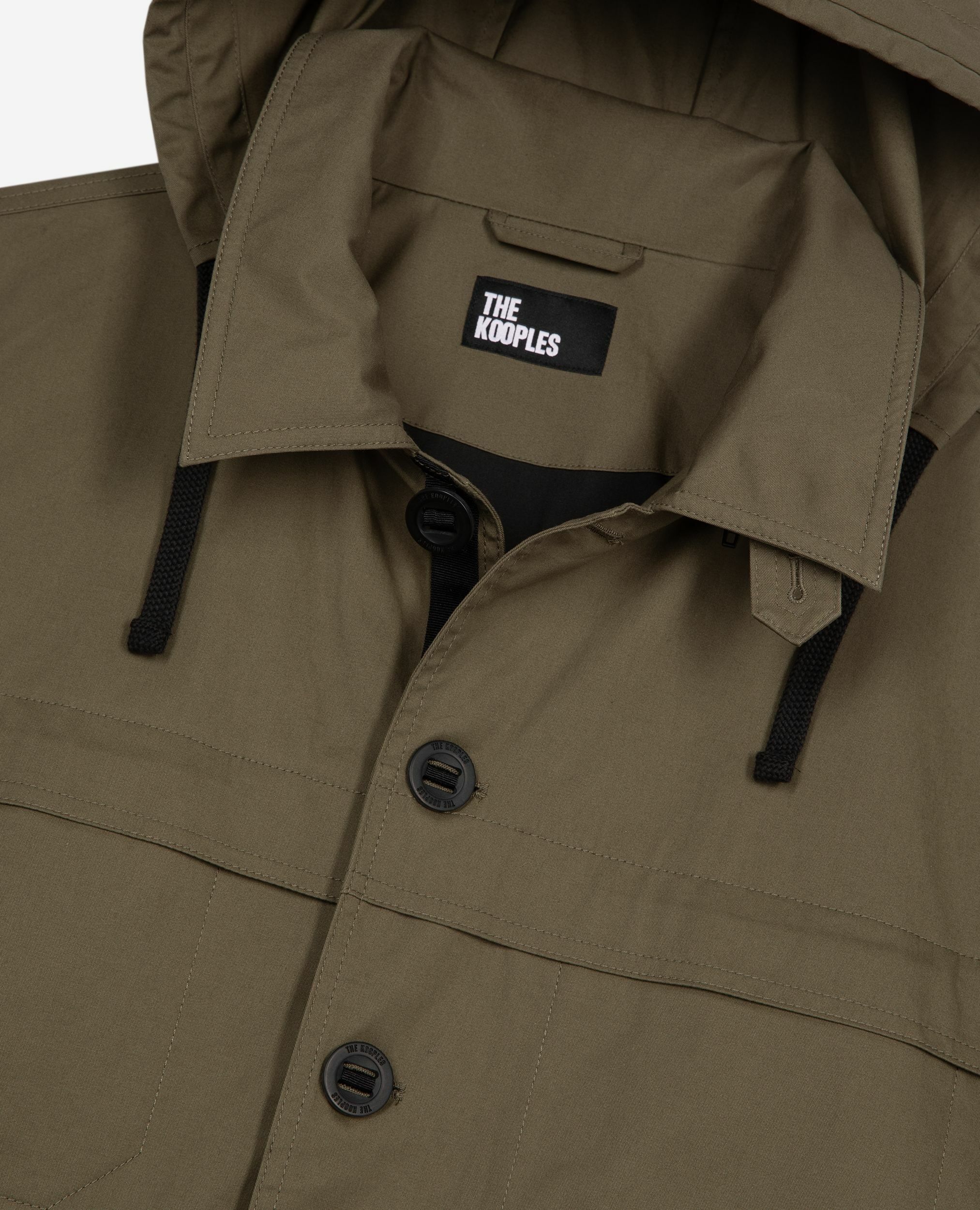 Khaki short hooded parka, KAKI, hi-res image number null