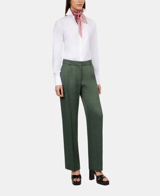 The Kooples F WOOD KAKI green suit trousers