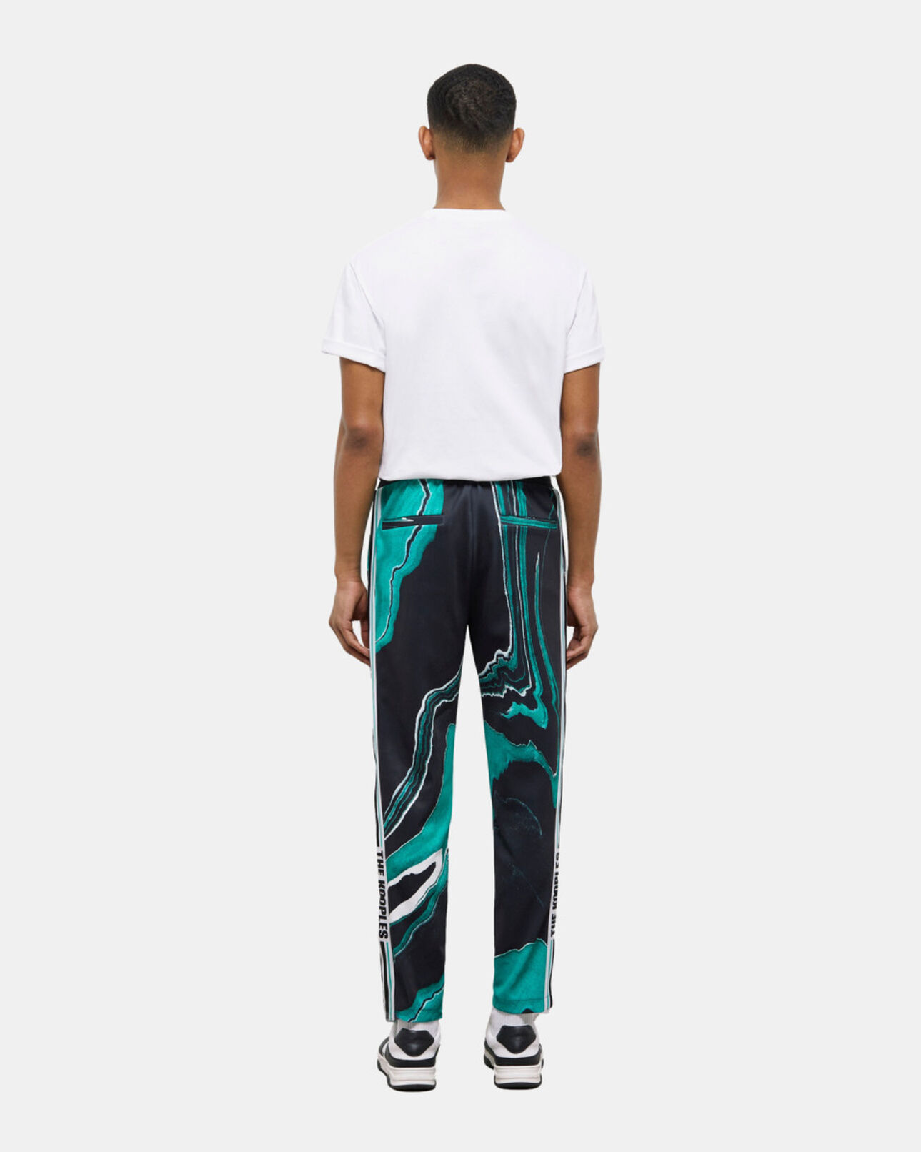 The Kooples HOMME BLACK / GREEN jogging imprimé