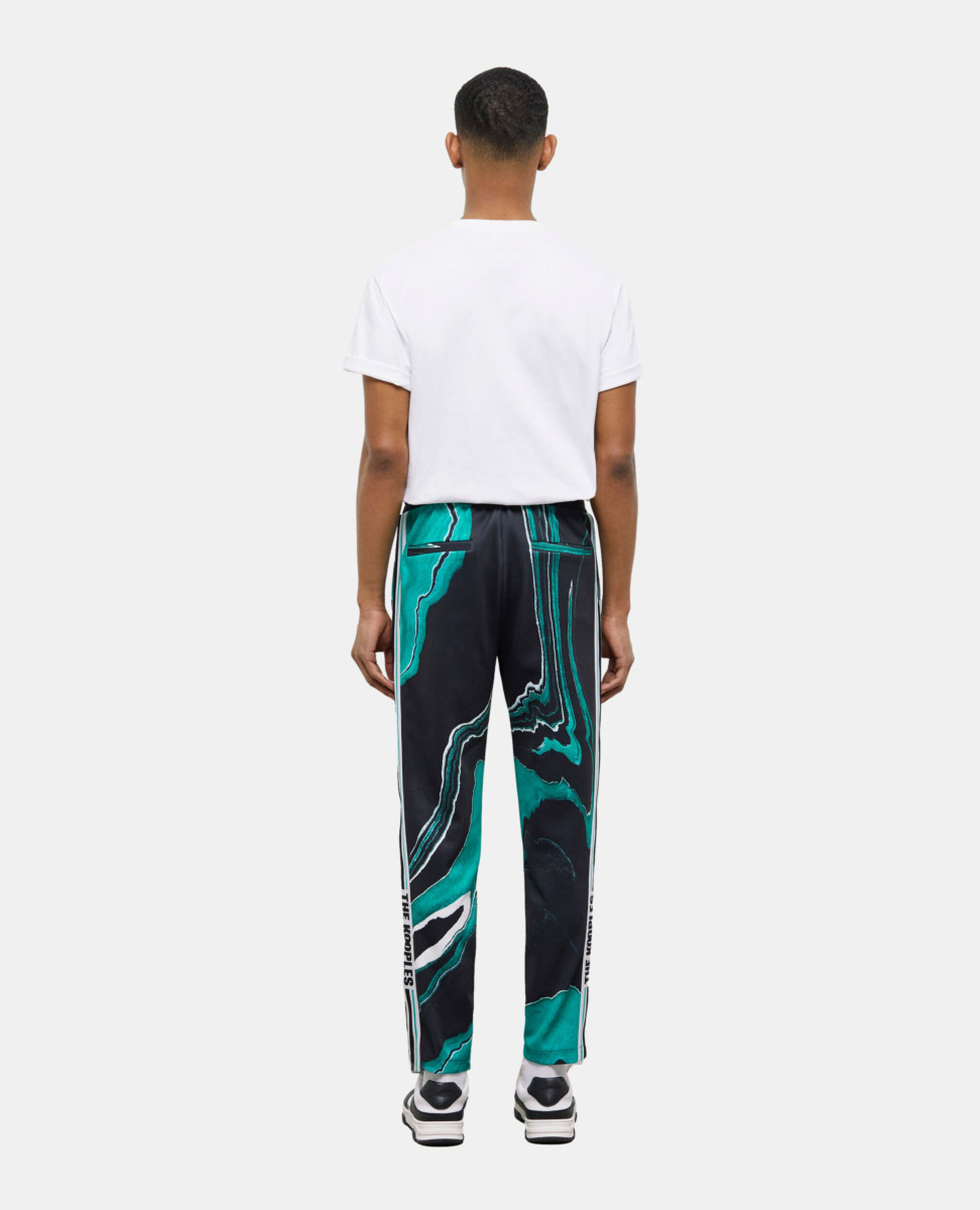 Printed joggers, BLACK / GREEN, hi-res image number null