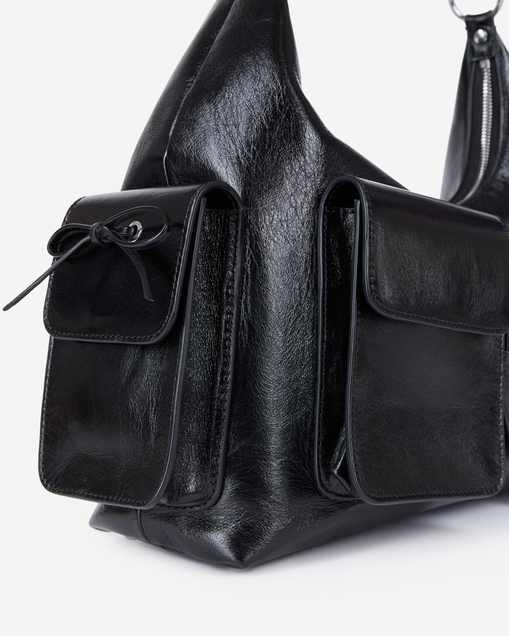 Black leather Amelia XL bag The Kooples