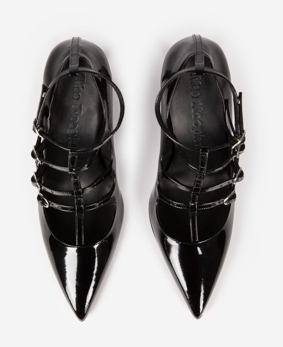 The Kooples WOMEN BLACK heeled pumps with black straps