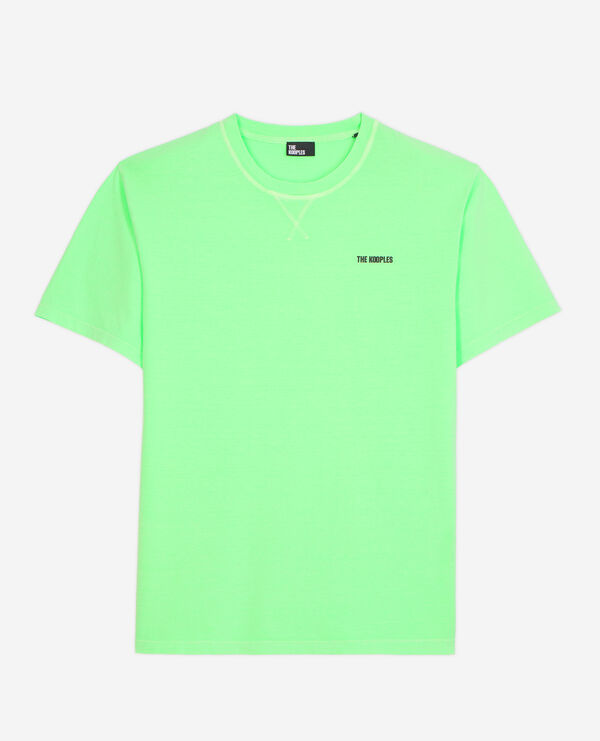 men's fluorescent green t-shirt with logo