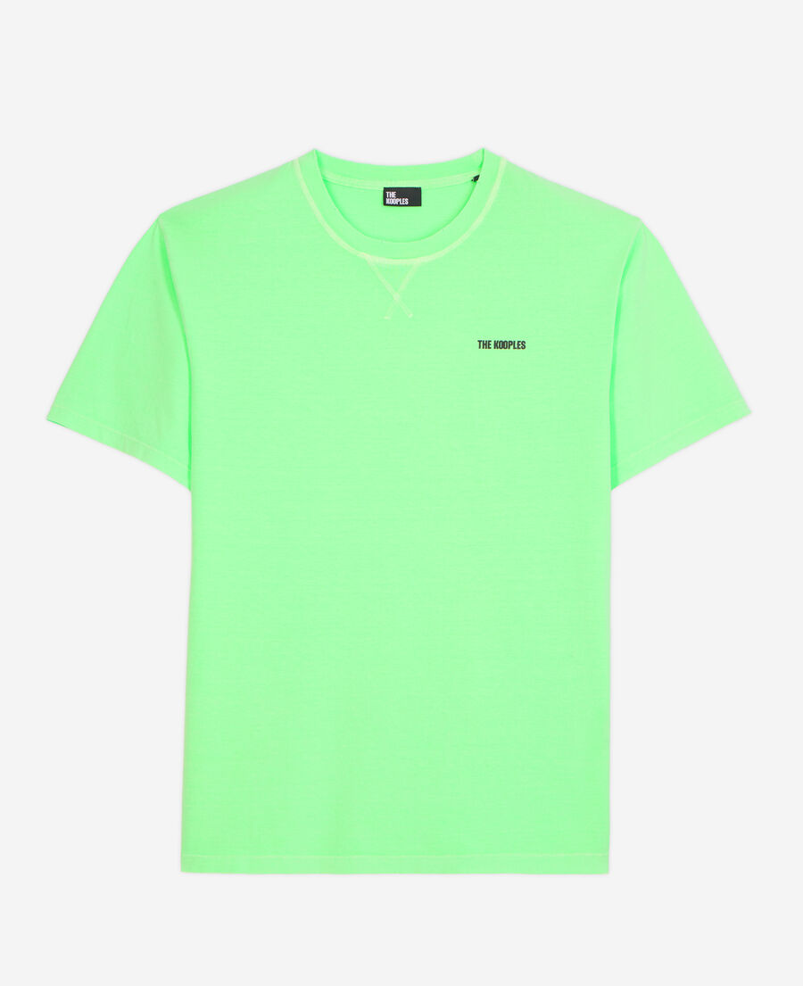 men's fluorescent green t-shirt with logo