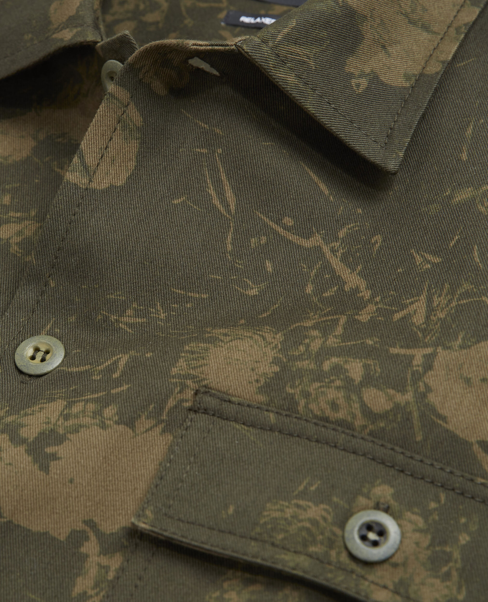 Blouson coton kaki imprimé camouflage, KAKI, hi-res image number null