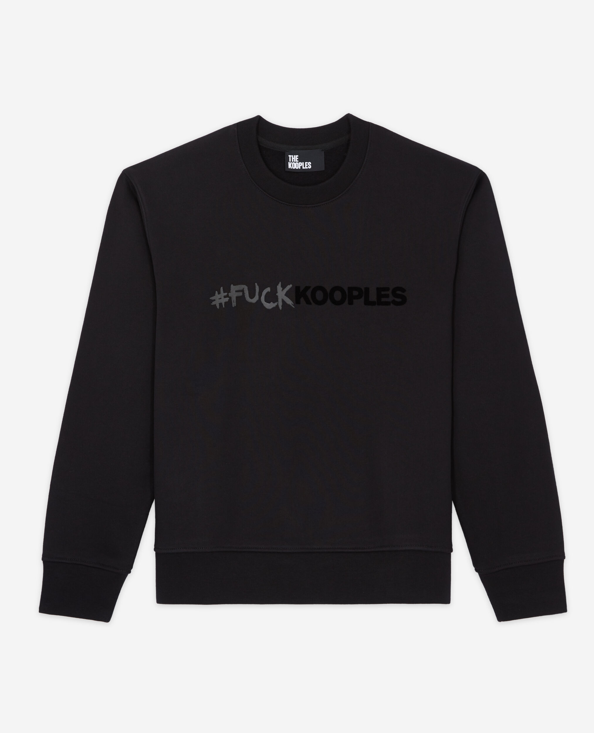 Black logo sweatshirt, BLACK, hi-res image number null
