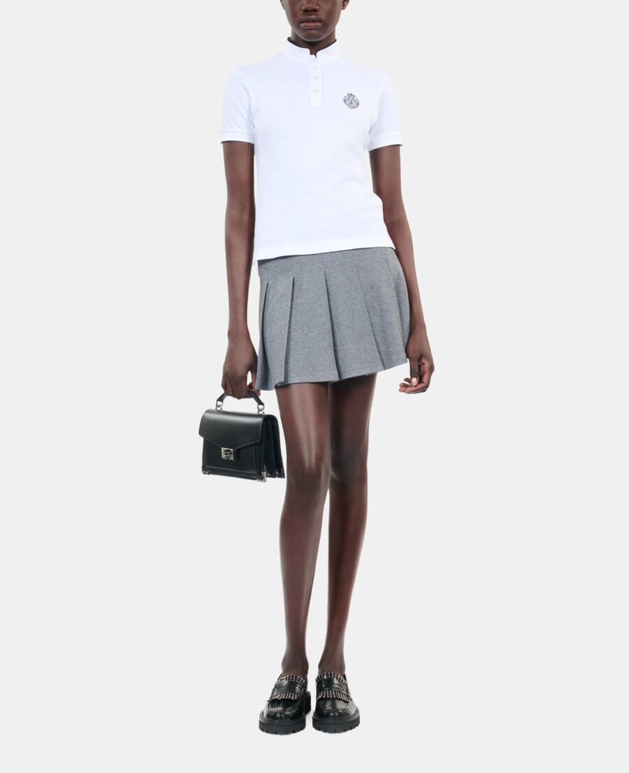 The Kooples FEMME WHITE polo en coton piqué blanc