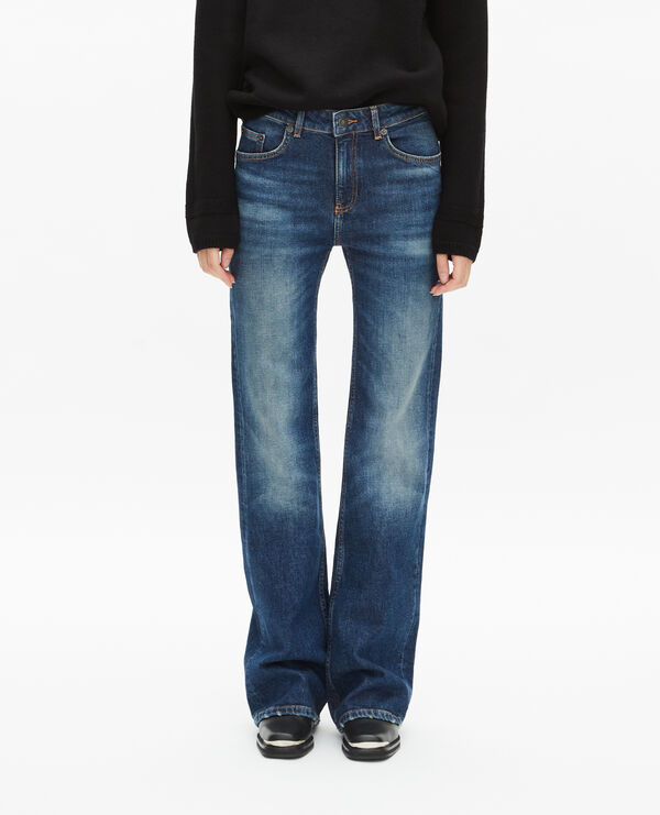 The Kooples DAMEN BLUE ELECTRIC blaue ausgestellte low-rise-jeans