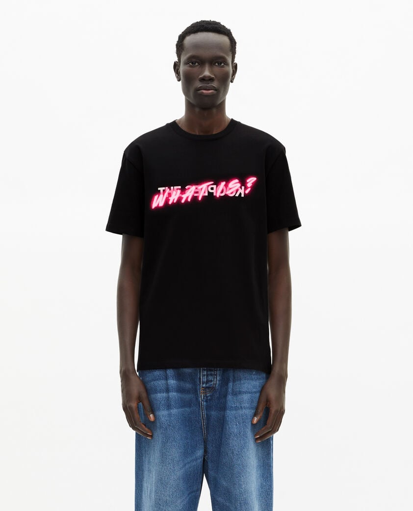 The Kooples MEN BLACK men's what is black t-shirt