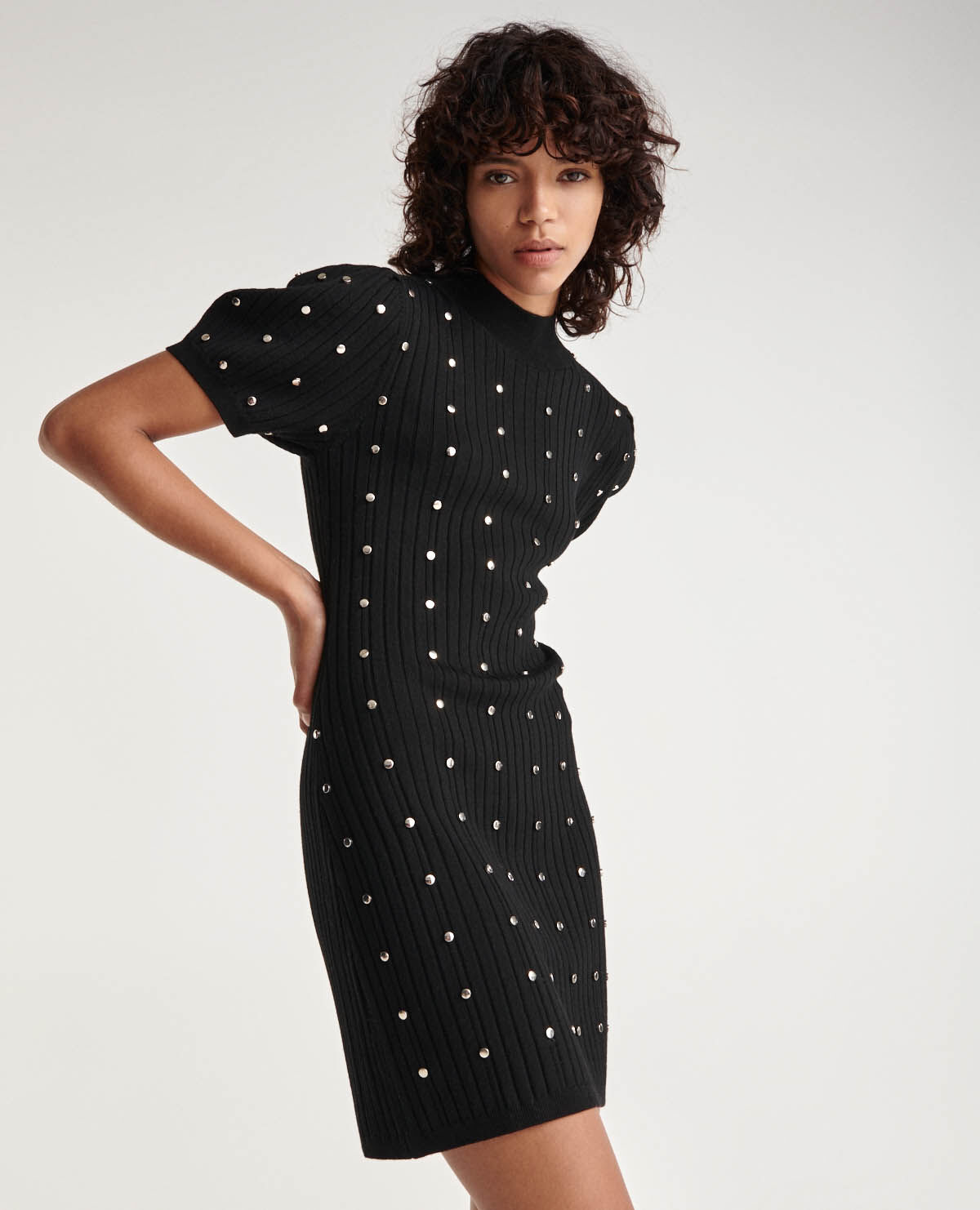 Black studded dress 2025