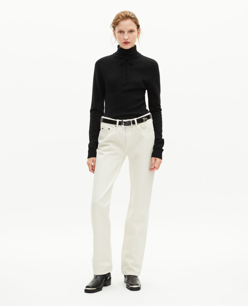 The Kooples FEMME BLACK pull col roulé en cachemire noir