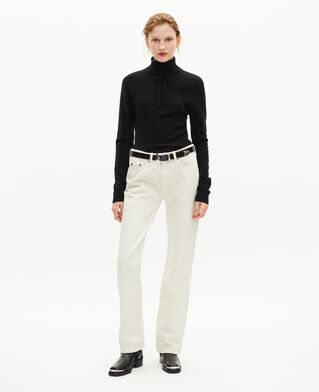 The Kooples FEMME BLACK pull col roulé en cachemire noir