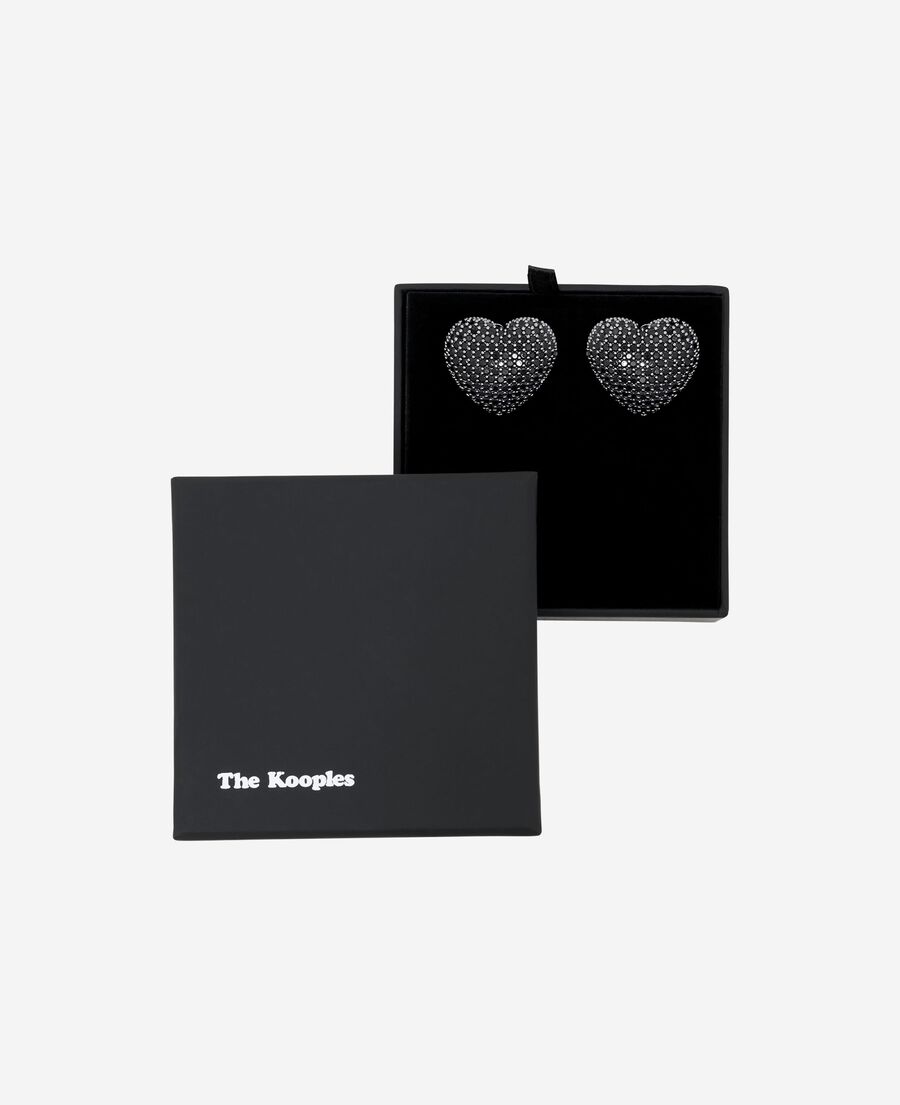 The Kooples FEMME BLACK boucles d'oreilles à clip noires