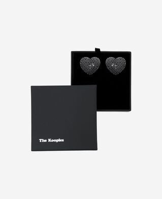 The Kooples FEMME BLACK boucles d'oreilles à clip noires