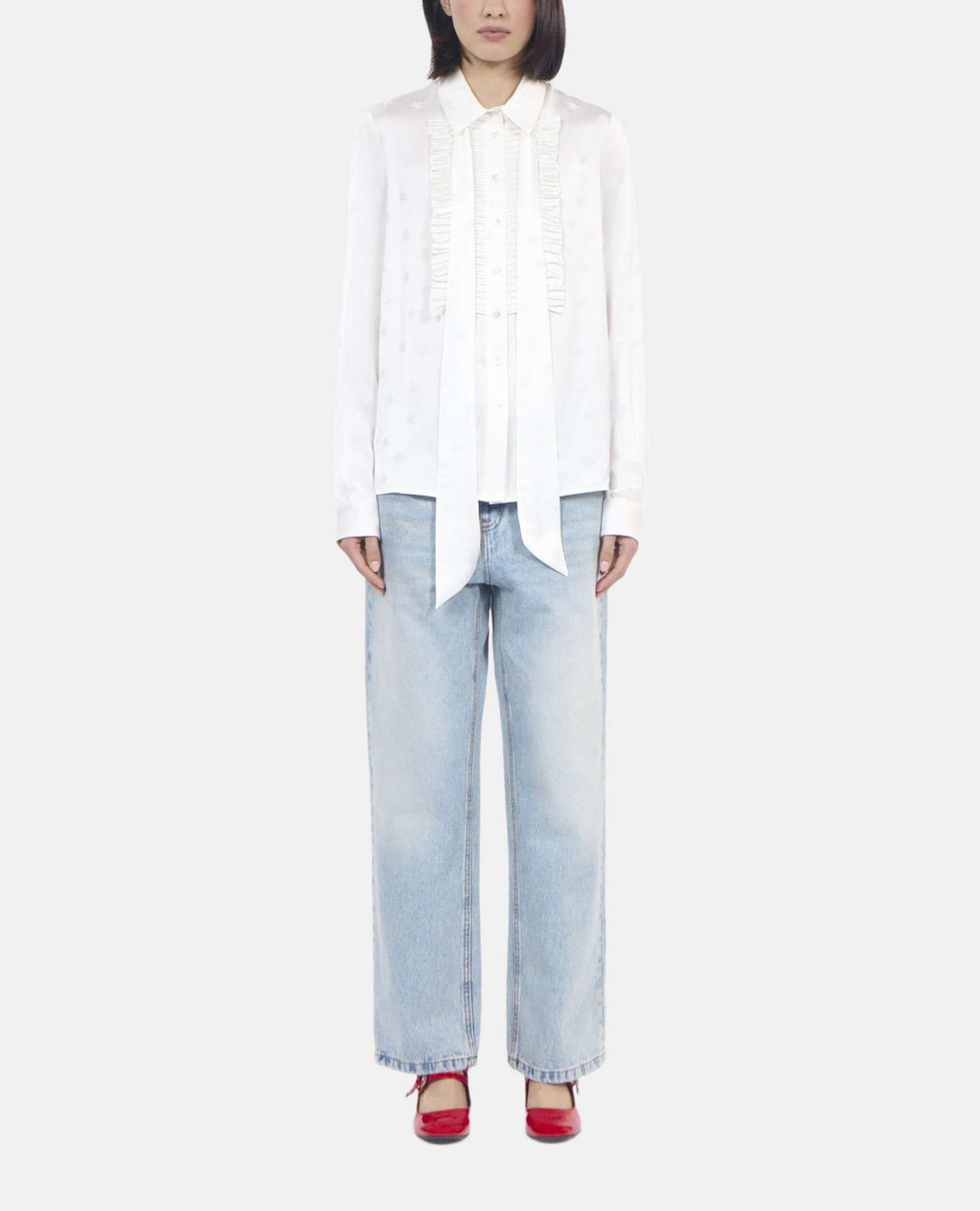 Ecru jacquard shirt, ECRU, hi-res image number null