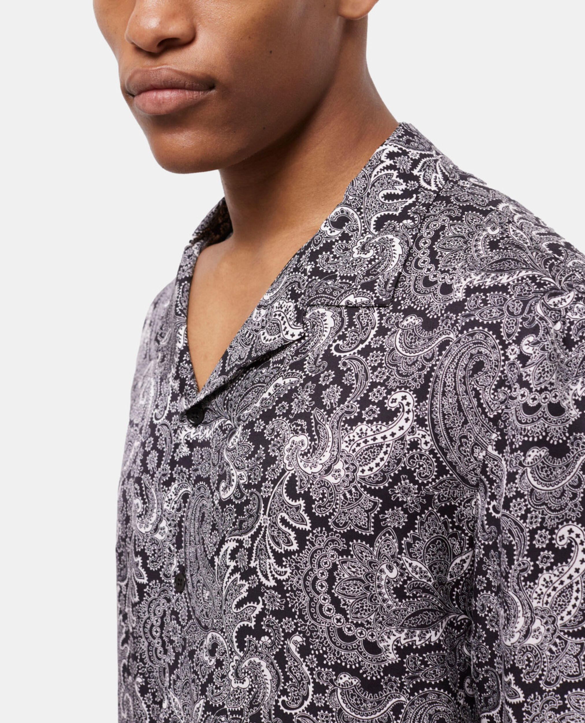Chemise imprimée blanche et noire, BLACK WHITE, hi-res image number null