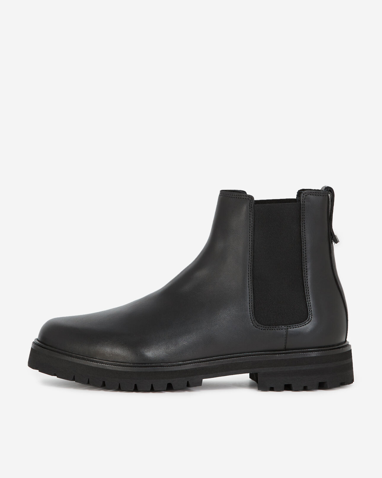 The Kooples MEN BLACK black chelsea boots with notched soles