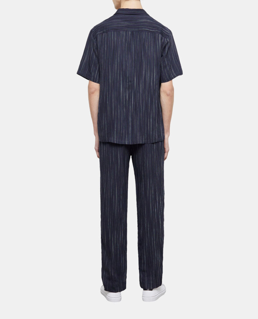 The Kooples H DARK NAVY-ECRU navy blue striped shirt