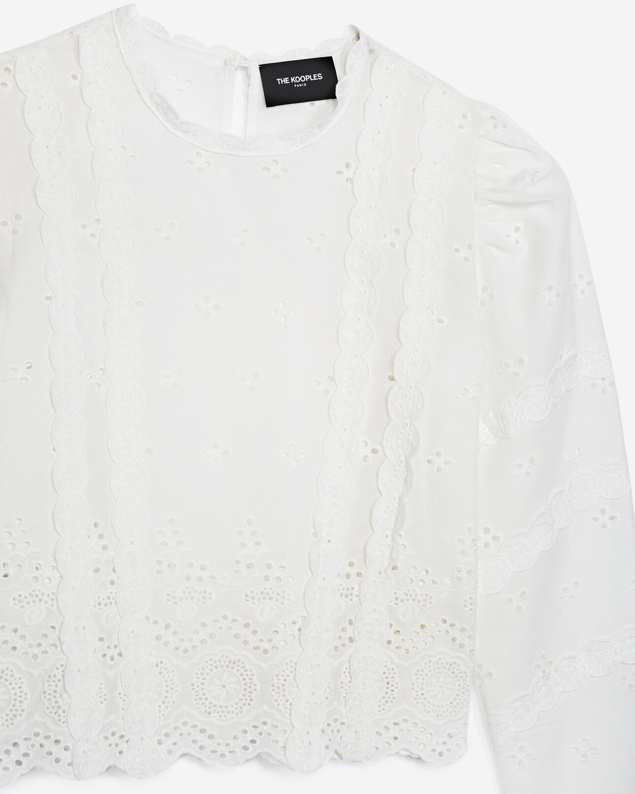 The Kooples WOMEN ECRU white top with long sleeves