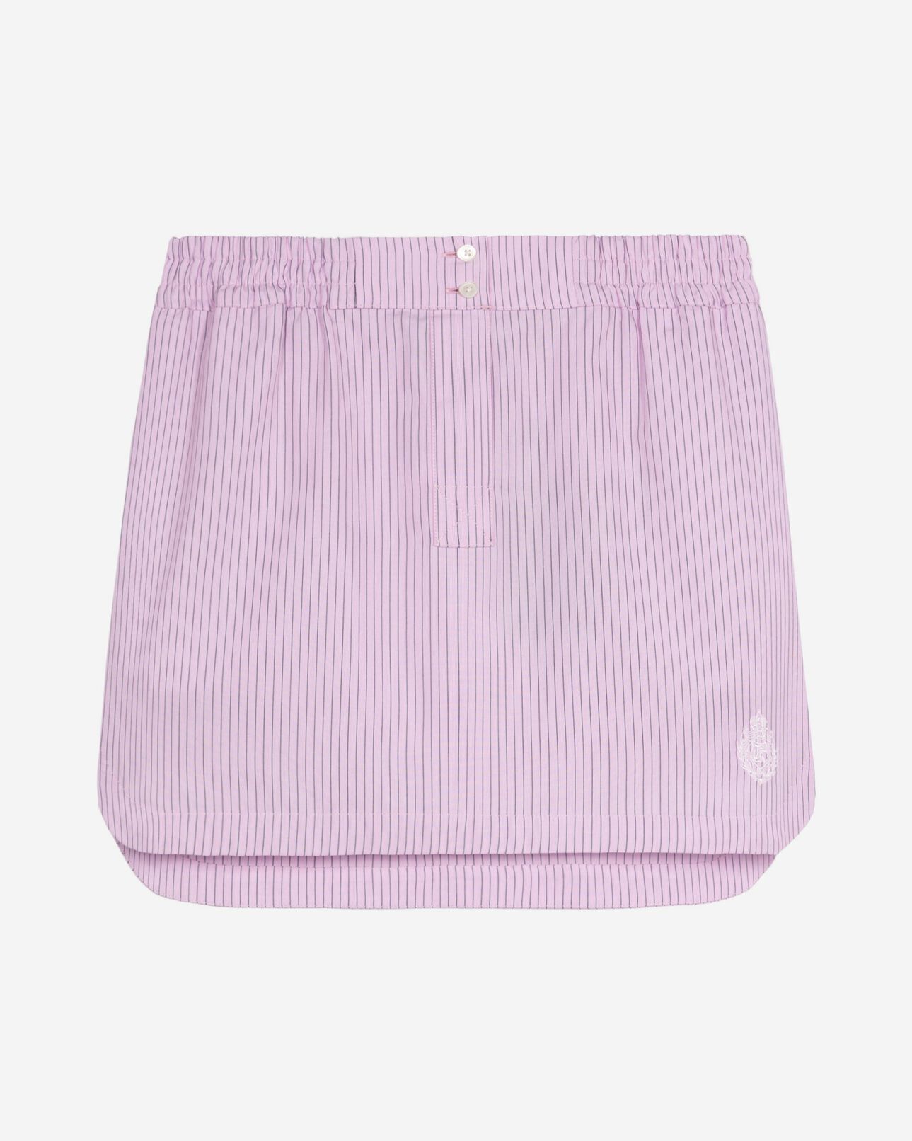 The Kooples FEMME PINK BLACK jupe courte à rayures rose
