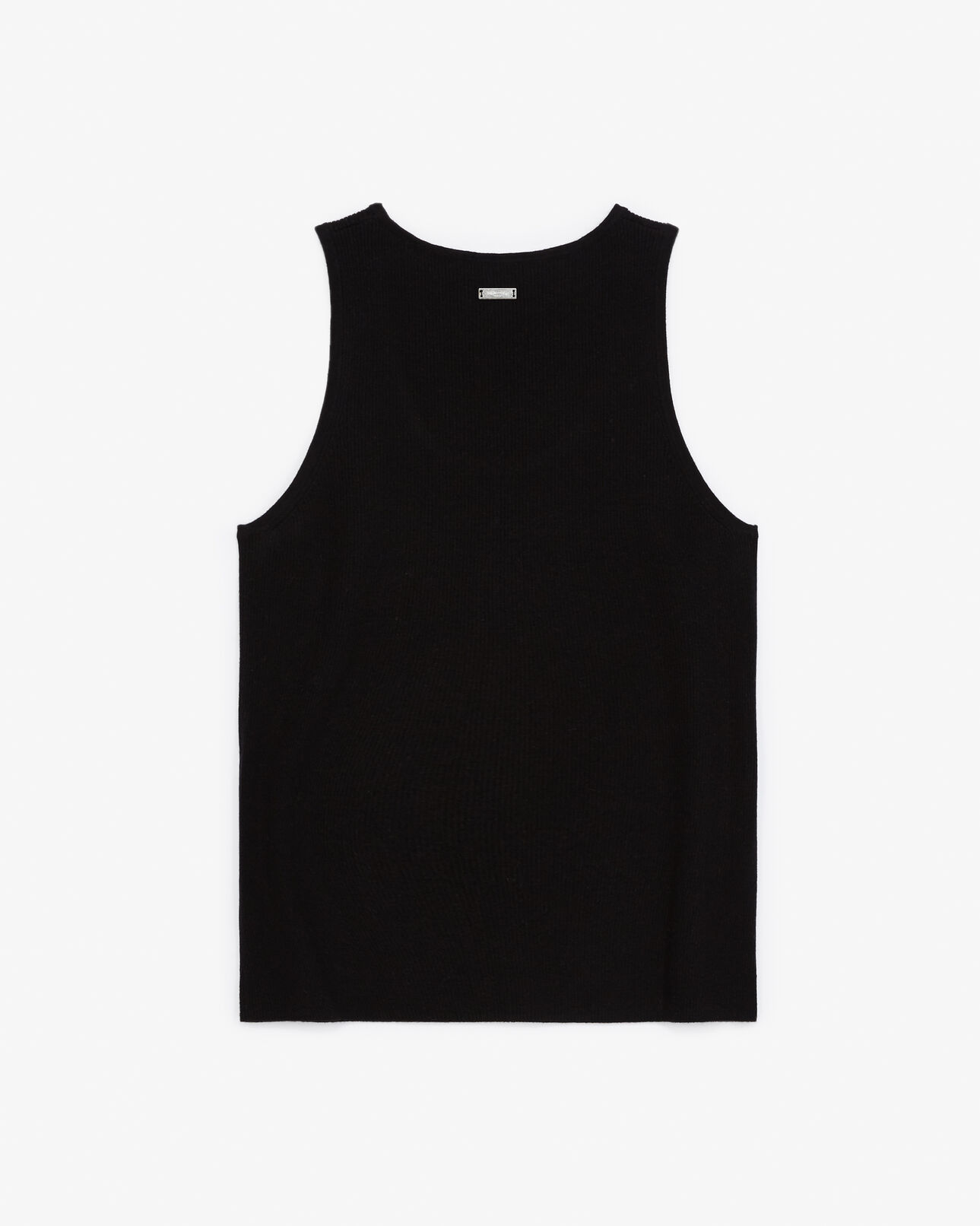 The Kooples FEMME BLACK débardeur en laine et cachemire noir