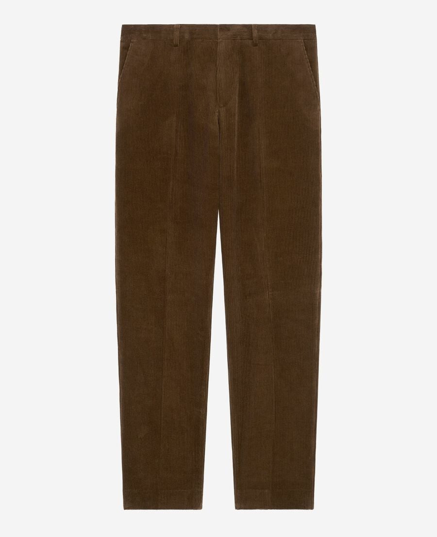 The Kooples MEN CARAMEL brown corduroy tailored suit pants