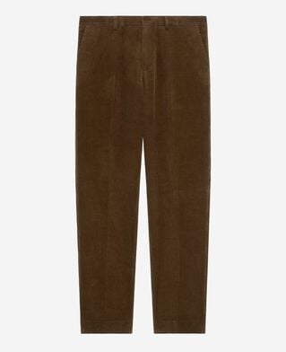 The Kooples MEN CARAMEL brown corduroy tailored suit pants