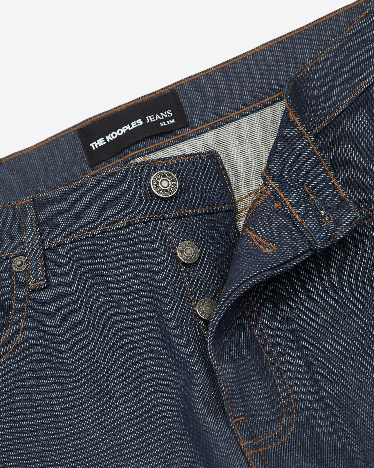The Kooples HOMME BLUE BRUT jean slim bleu foncé