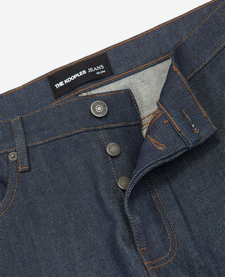 The Kooples H BLUE BRUT slim-fit dark blue vintage jeans