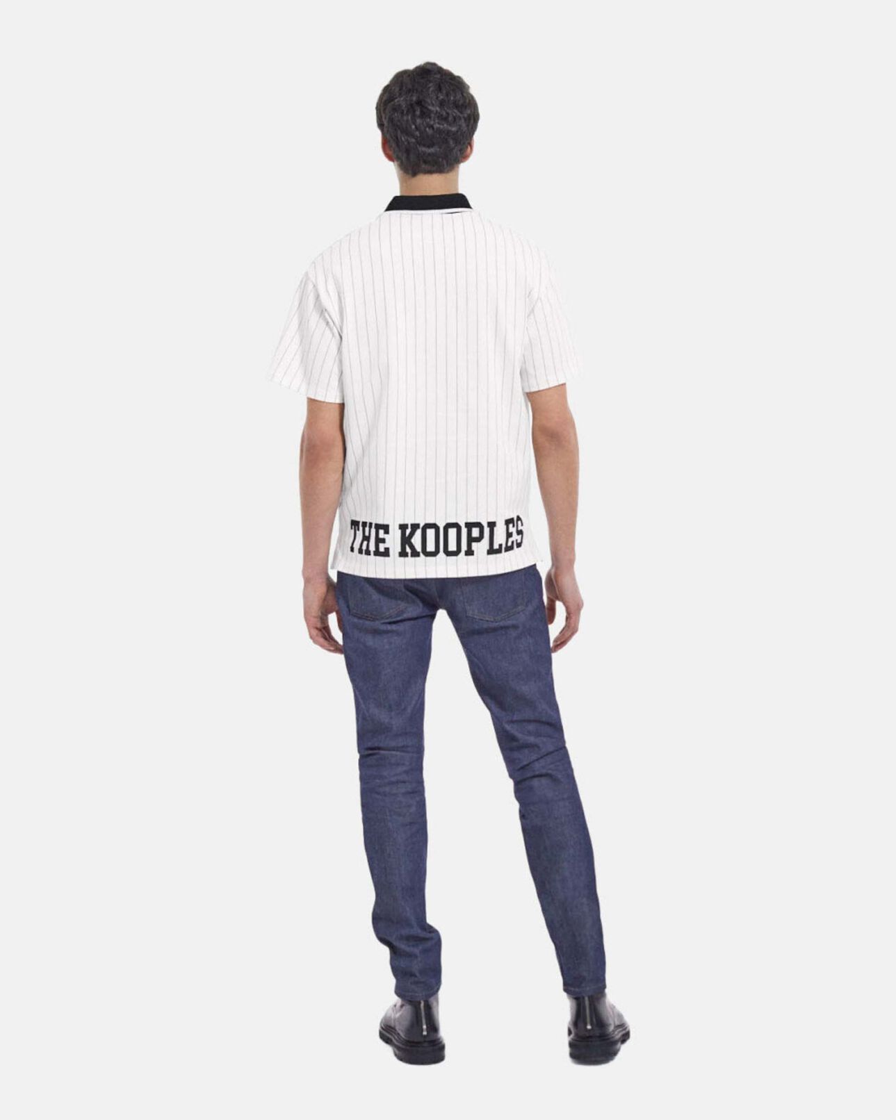 The Kooples MEN ECRU stripped polo