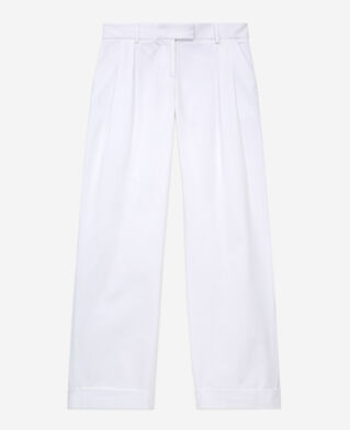 The Kooples FEMME WHITE pantalon large blanc