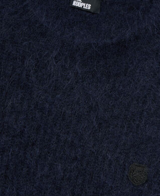 The Kooples HERREN NAVY marineblauer pullover aus mohair und wolle