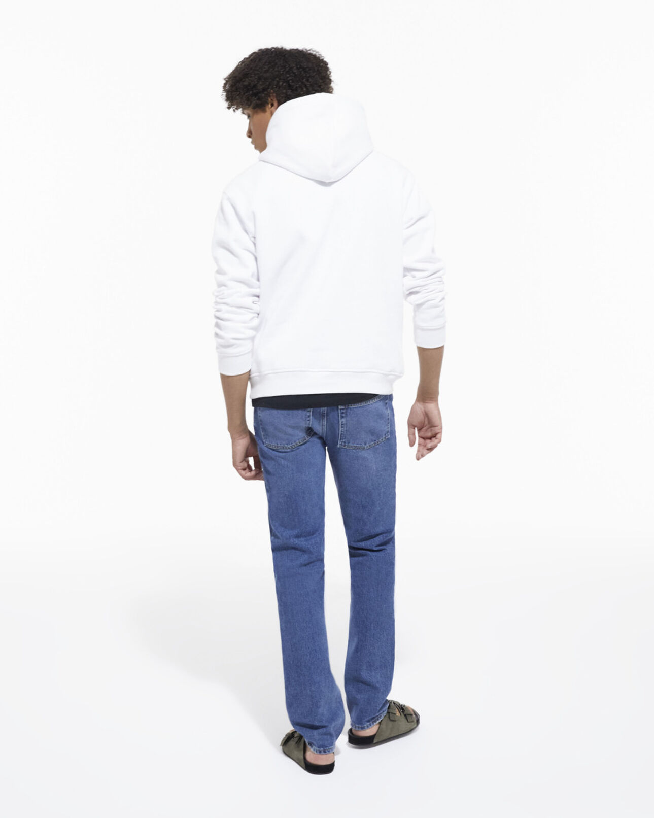 The Kooples MEN SNOW WHITE ecru sweatshirt with screen print
