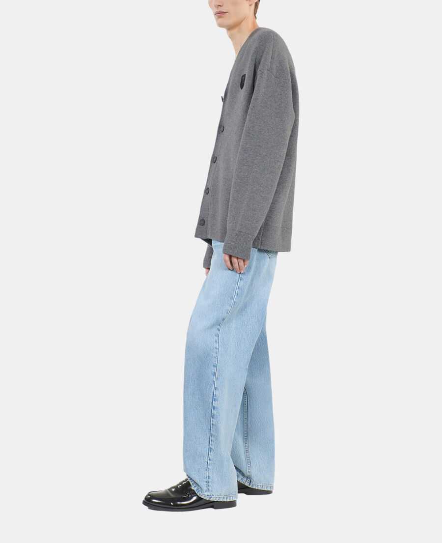 The Kooples H MIDDLE GREY MEL grey wool cardigan