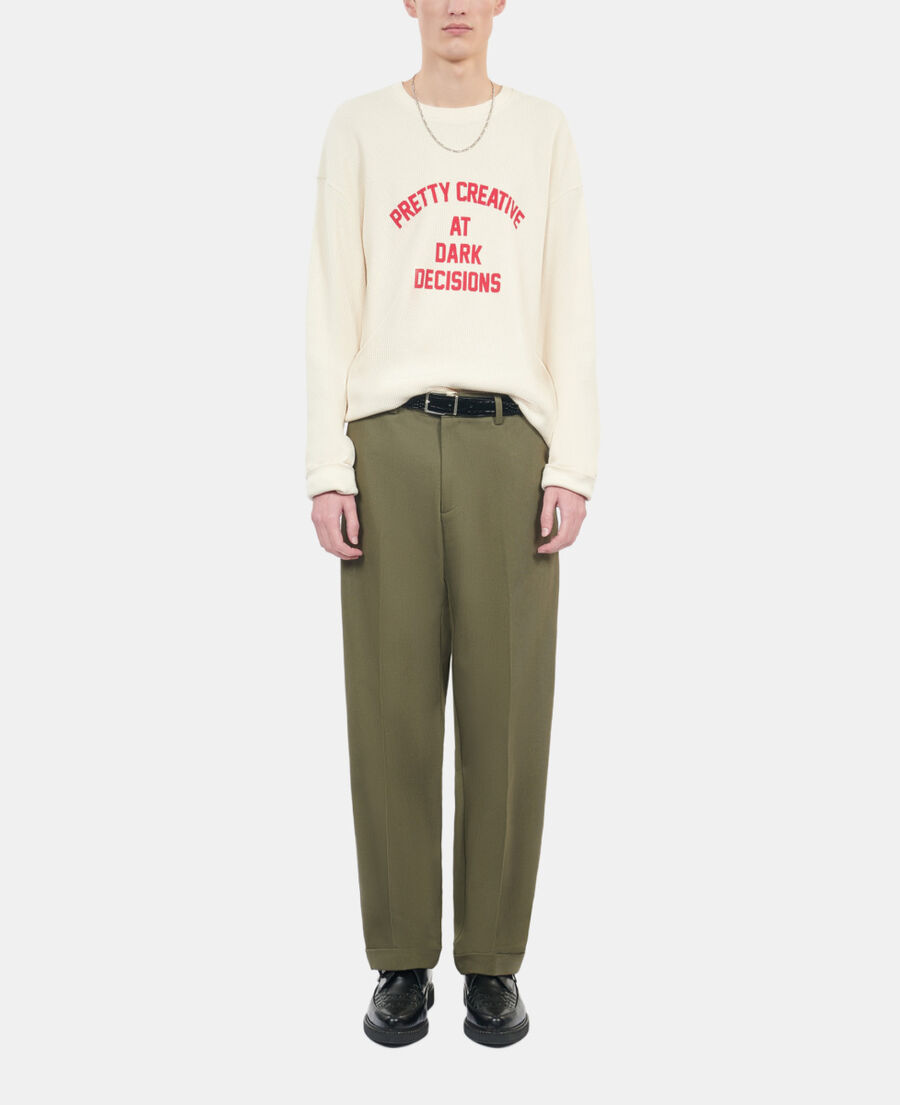 The Kooples H ECRU pretty creative serigraphy ecru sweatshirt