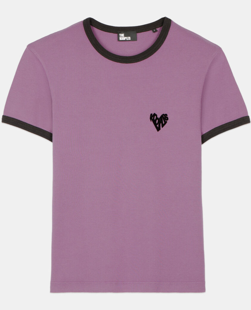 The Kooples FEMME PRUNE t-shirt c&oelig;ur kooples violet